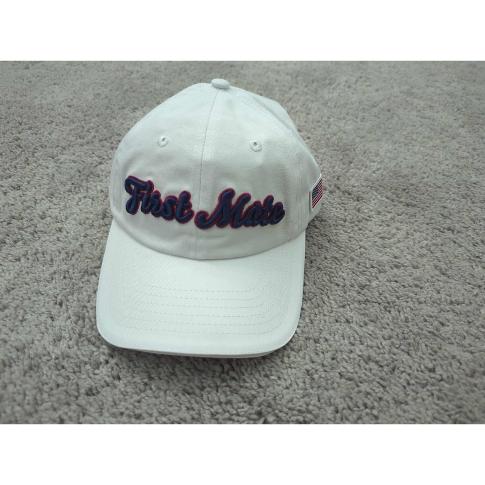 First Mate Hat Cap Womens OSFM Nautical West Marine American Flag Patriotic NWT